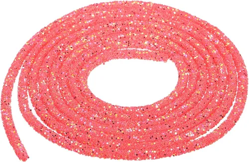 Vista 9 de MECCANIXITY Cuerda de lentejuelas con purpurina de 2.5 yardas, 6mm, 0.24 pulgadas, cuerda de tubo de lentejuelas con diamantes de imitación