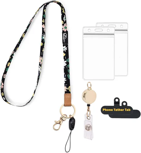 Vista 10 de WK IEASON Correa para el cuello con cordón, llavero para identificación, llavero, tarjeta, teléfono, cámara, soporte para bolígrafos