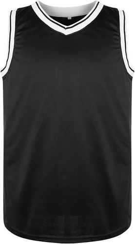 Vista 2 de MESOSPERO Camiseta de baloncesto en blanco de los años 90 ropa de hip hop para fiestas camisetas deportivas de malla lisa para hombre S-3XL