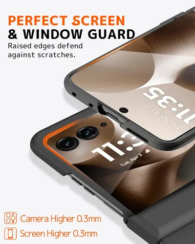 Vista 2 de NINKI Funda protectora para Motorola Razr Ultra 2025 con protector de bisagra, delgada, a prueba de golpes, para Motorola Razr 60 Ultra, funda