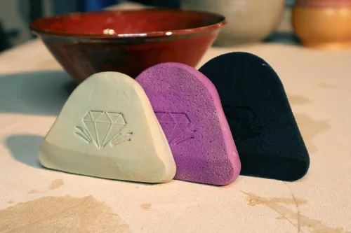 Vista 7 de Las esponjas originales de DiamondCore Tools para cerámica, 3 opciones de esponja de arcilla, lanzamiento de rueda de cerámica, esponja de acabado