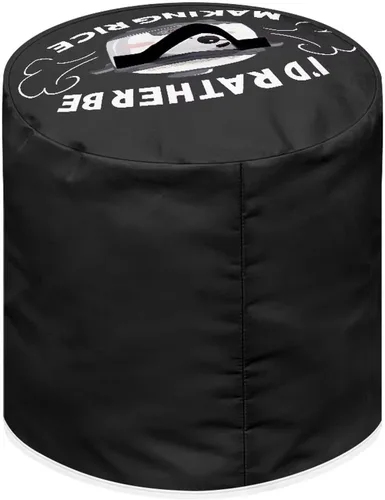 Vista 2 de Cubierta redonda para olla a presión de 3 cuartos de galón, lindo patrón de cocina, cubierta antipolvo con bolsillos para olla a presión eléctrica