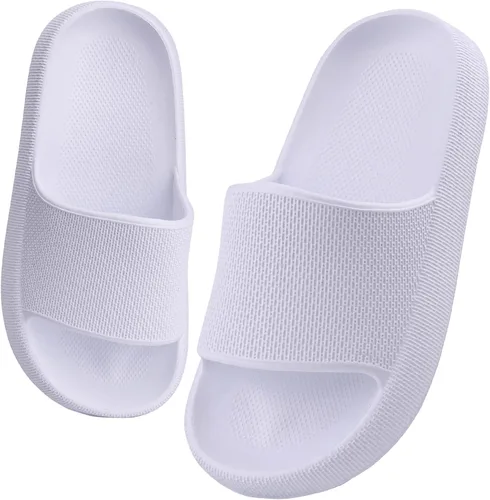 Vista 7 de WYSBAOSHU Sandalias deslizantes para niños y niñas, cómodas, antideslizantes, suela gruesa, para verano, ducha, piscina, playa, agua