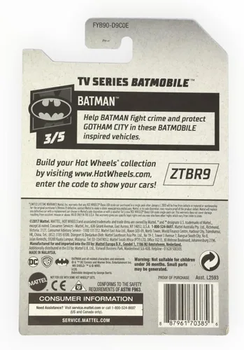Vista 4 de Hot Wheels Serie de TV Batmobile - Plata 118/250