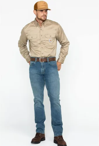 Vista 6 de Carhartt Camisa de sarga ligera resistente al fuego para hombre