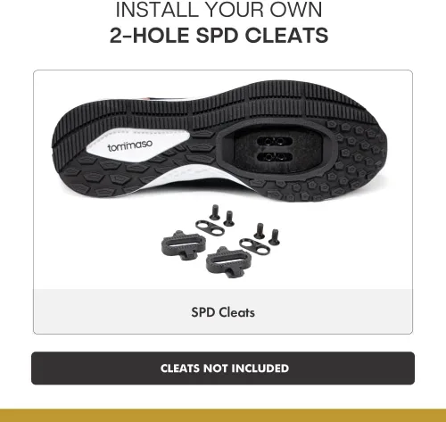 Vista 4 de Tommaso Zapatos de ciclismo para hombre, para interiores, para ciclismo y desplazamiento, para uso urbano, compatible con tacos SPD, cordones