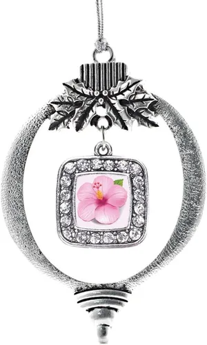 Vista 112 de Inspired Silver - Nana púrpura - Adorno de Navidad plateado - Adorno cuadrado para árbol de Navidad con circonita cúbica - Decoración colgante