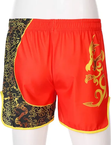 Vista 4 de Pantalones cortos deportivos Muay Thai para hombre, pantalones cortos de kickboxing, artes marciales y artes marciales