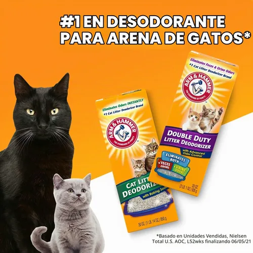 Vista 2 de ARM & HAMMER Desodorizador de arena para gatos Double Duty, 20 onzas, paquete de 6