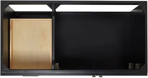 Vista 7 de DKB Bradford - Mueble de baño individual negro de 42 pulgadas con fregadero rectangular, encimera de mármol italiano de carrara con borde de 1.5