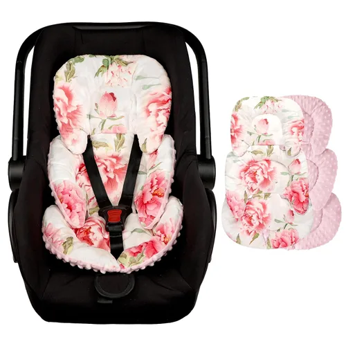 Vista 10 de Soporte floral para la cabeza y el cuerpo del asiento de automóvil, inserto reversible 2 en 1, cojín suave para asiento de automóvil, cochecito