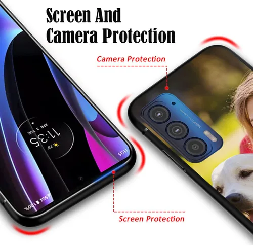 Vista 6 de Funda personalizada para Motorola Edge 2021 con nombre de texto y foto, diseño personalizado Edge2021 para teléfono móvil/smartphone/teléfono móvil