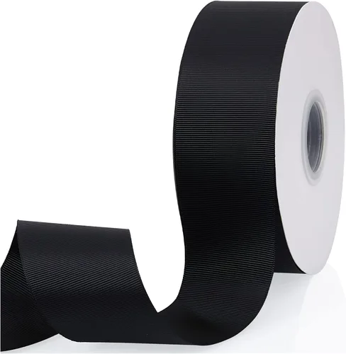 Vista 33 de Cinta de grogrén de doble cara de color liso azul bebé de 1-1/2 pulgadas x 50 yardas para envolver regalos, bodas, fiestas, manualidades, lazos