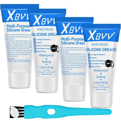 Vista 8 de XBVV - Lubricante de grasa de silicona para fontanero para válvula de grifo de fontanería, arandela de goma con juntas tóricas, paquete de 1 unidad