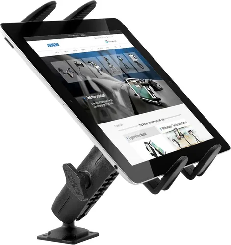 Vista 3 de ARKON Mounts - Base de taladro resistente para tableta y eje de montaje robusto, color negro al por menor (SP-RM250)