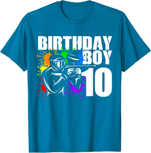 Vista 6 de Camiseta de 10 años de antigüedad, fiesta de cumpleaños para niños, Negro, S