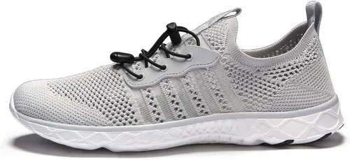 Vista 2 de SUOKENI - zapatos de secado rápido para playa o deportes acuáticos, sin cordones, para mujer, gris, 6