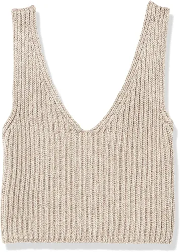 Vista 7 de The Drop Sylvie - Suéter corto con cuello en V y textura acanalada para mujer