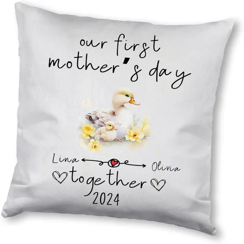 Vista 7 de Duck Mothers Day, Personalised Pillow Case Decor for Home, Present for Mom, Grandmother, for Her