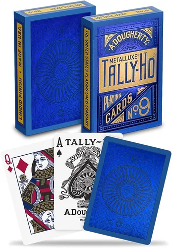 Vista 3 de Tally-Ho MetalLuxe - Juego de cartas azules