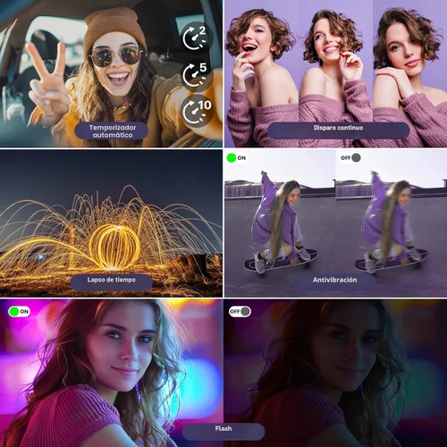 Vista 8 de Cámaras digitales 8K para fotografía con WiFi, cámara de vlogging de 88MP con enfoque automático para YouTube con lente dual, cámara de apuntar