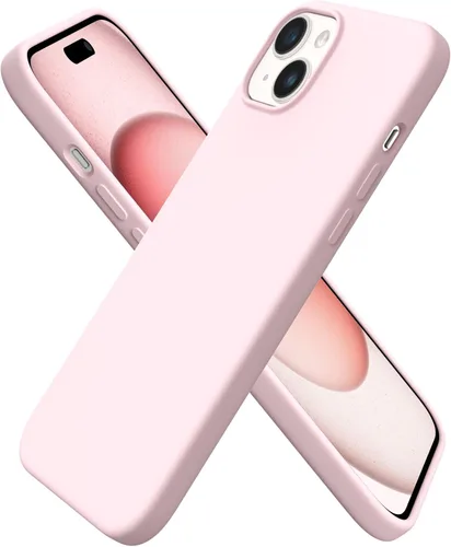 Vista 7 de ORNARTO Funda compatible con iPhone 15 Plus de 6.7 pulgadas, silicona líquida delgada de 3 capas cubierta completa de goma de gel suave, funda