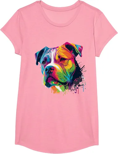 Vista 18 de Colorful American Bulldog American Bully Men Women T-Shirt Asphalt Grey