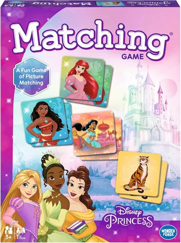 Vista 2 de Wonder Forge Juego de memoria de princesas de Disney: divertido y rápido juego de memoria para niños Juguete atractivo para niños de 3 a 5 años
