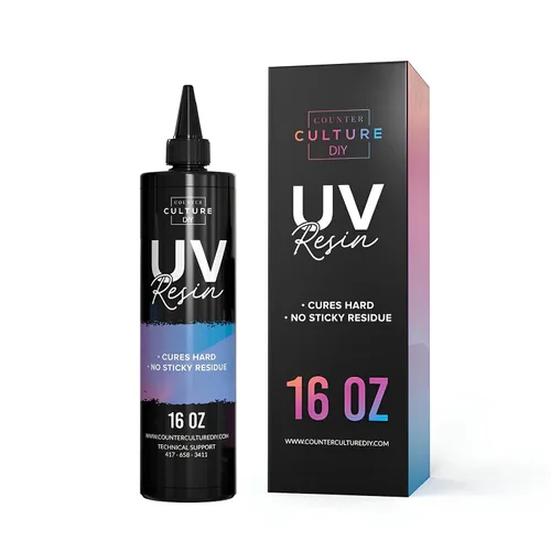 Vista 7 de Counter Culture DIY Resina UV transparente, 4 onzas, suministros de arte rápido para revestimiento y fundición, ideal para joyas, llaveros