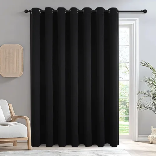 Vista 55 de IGEMAEVE Cortinas opacas para dormitorio con ojales, beige, 52 pulgadas