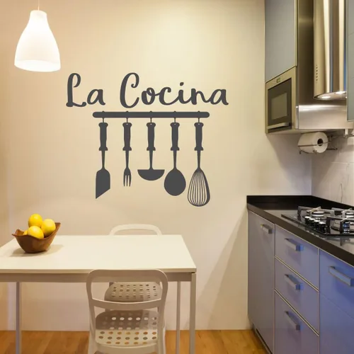 Vista 5 de La Cocina Cocina Vinilo Decoración de Pared - Calcomanias de temática española o latina para cocina