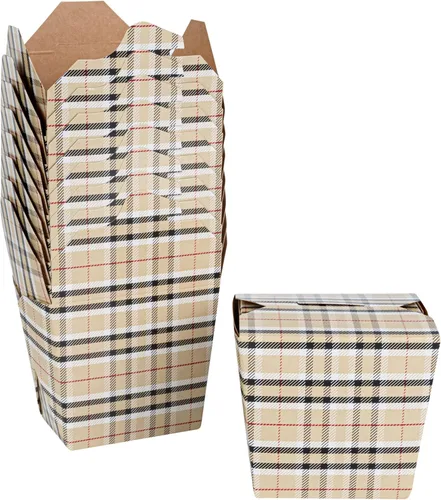 Vista 26 de Restaurantware Cajas chinas para llevar, paquete de 200 unidades, 8 onzas, resistentes a la grasa, recipientes de comida para llevar, desechables