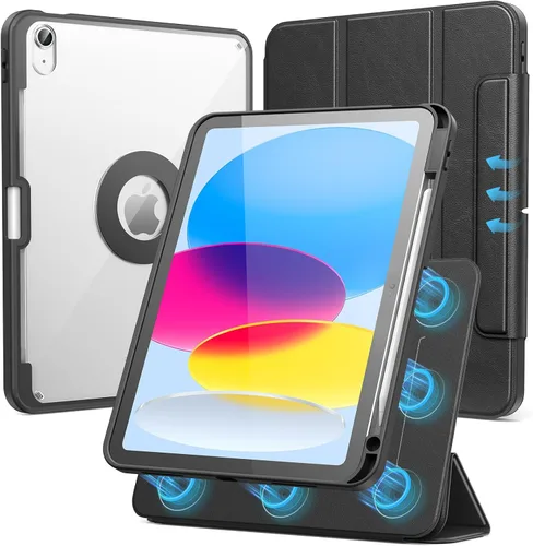 Vista 9 de SPARIN Funda para iPad mini 7 A17 Pro 2024/iPad Mini 6 2021 de 8.3 pulgadas, cubierta magnética desmontable, soporte vertical/horizontal con soporte
