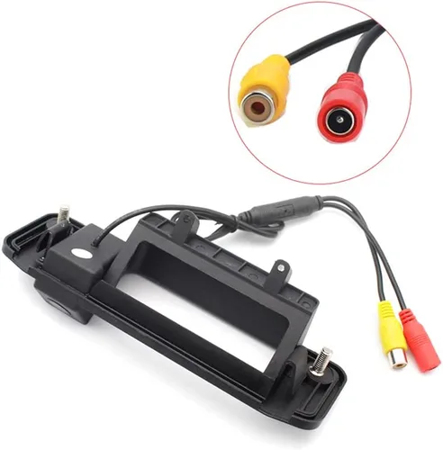 Vista 2 de Vlicevrn CCD Cámara de visión trasera para automóvil con mango de maletero con lente de ojo de pez, visión nocturna, cámara de estacionamiento