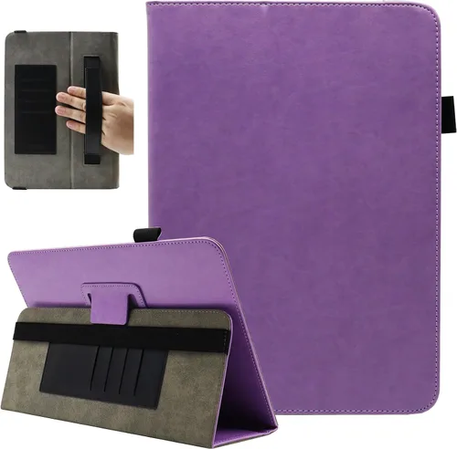 Vista 9 de Funda universal para tablet de 7 y 8 pulgadas, funda protectora con soporte para Android de 7.0 a 8.5 pulgadas con correa de mano y ranuras