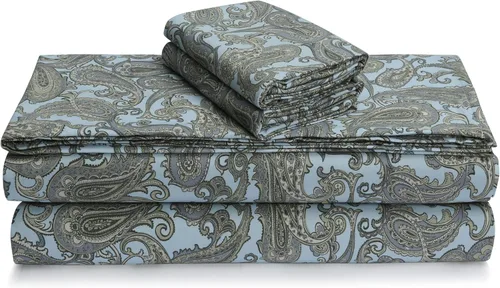 Vista 18 de Tribeca Living Sábanas de franela de algodón portugués tamaño King – Juego de sábanas de bolsillo profundo de 170 GSM para colchones de hasta 21