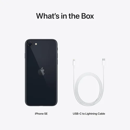 Vista 6 de Apple iPhone SE 2022 (64 GB, medianoche) [bloqueado] + suscripción a empresa de telefonía