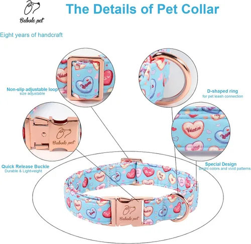 Vista 216 de Collar para perros del 4 de julio, collares patrióticos azules para cachorros y perros pequeños, ligero y ajustable 1776 collares para cachorros