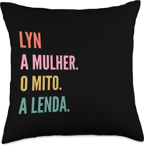 Vista 4 de Funny Portuguese First Name Design - Lyn Throw Pillow