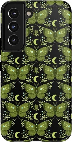 Vista 91 de Casely Funda para Galaxy S9 Postura de cadáver Yoga de esqueleto Diseño protector delgado esencial de doble capa