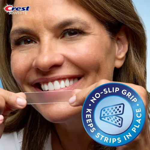 Vista 7 de Crest 3D Whitestrips, Classic Vivid, kit de tiras blanqueadoras de dientes, 20 tiras (paquete de 10 unidades)