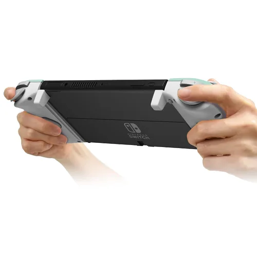 Vista 3 de HORI Nintendo Switch Split Pad Compact (Mint Green x White) - Ergonomic Controller for Handheld Mode - Officially Licensed by Nintendo