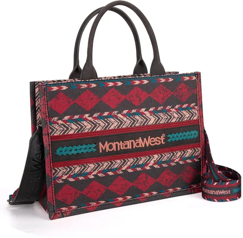 Vista 5 de Montana West Tote Bag for Women Western Boho Satchel Purse