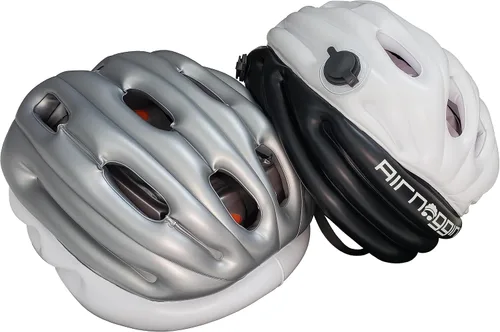 Vista 2 de Casco inflable, plegable y portátil para adultos para ciclistas y scooters
