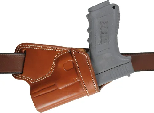 Vista 6 de YT HOBBY Funda de Pistola de Cuero Artesanal Premium SOB (Small of Back)