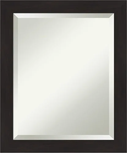 Vista 111 de Amanti Art Espejo de baño marrón para sobre lavabo, espejo rectangular de 24x20 Caleb Brown para tocador, marco rústico pequeño de estilo campestre