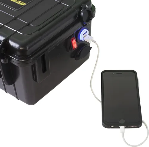 Vista 6 de Yak-Power YP-BBK Power Pack Caja de batería, solución de batería para kayak Caja de batería sellada de 12 V, salida SAE Plug-and-Play, compatible