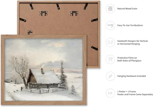 Vista 2 de Poster Master Póster vintage The Beginning Of Spring – Impresión retro de invierno – Arte de nieve – Arte de paisaje – Regalo para hombres y mujeres