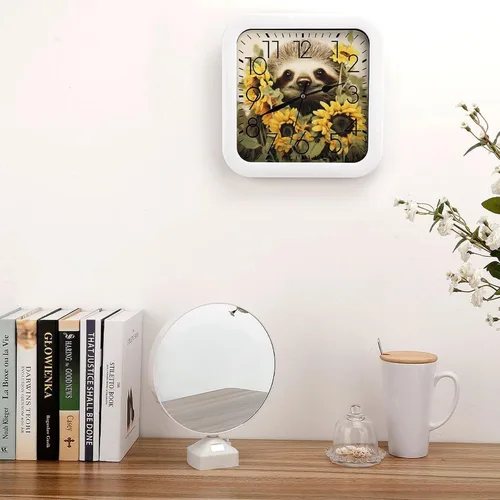 Vista 48 de 10" Square Modern Wall Clock,Different Heart Patterns Print Kitchen Clocks Wall Battery Operated,Silent Non Ticking Unique Funny Cute Wall Clock for