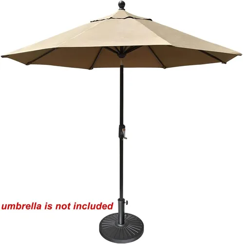Vista 6 de EliteShade USA Base de Sombrilla Soporte Market Patio Exterior Resistente Portasombrillas con Patrón Radial Cóncavo, Negro